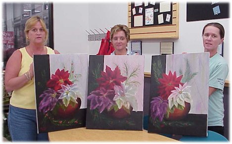 Poinsettias in Window